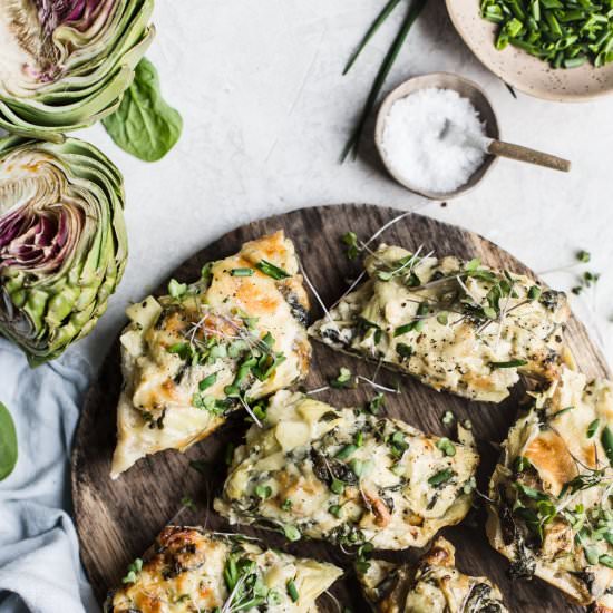 Spinach Artichoke Dip Cheese Bread