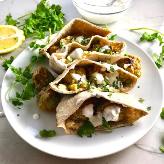 Moroccan Meatball Stuffed Pitas