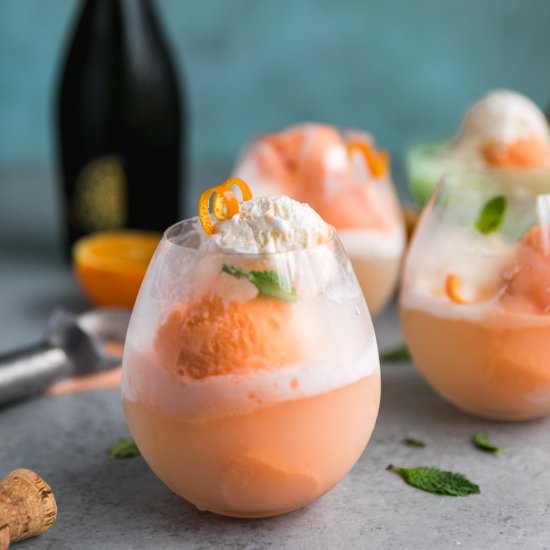Creamsicle Prosecco Floats