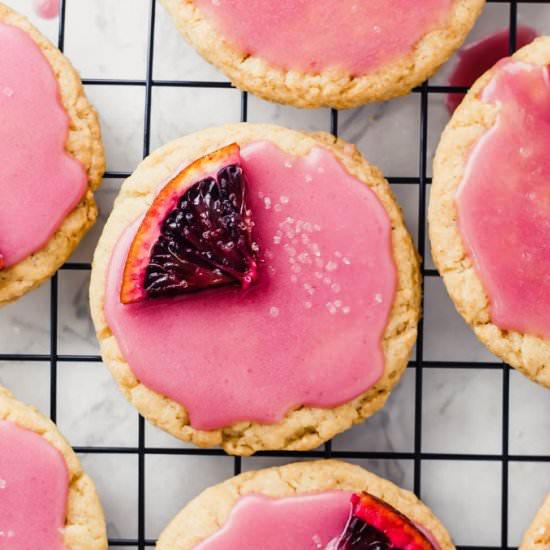 Sugar Cookies with Blood Oranges