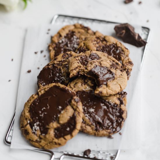spelt dark chocolate chunk cookies