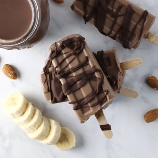 Healthy Chocolate Fudge Popsicles
