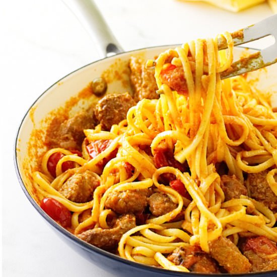 LINGUINI WITH SPANISH CHORIZO
