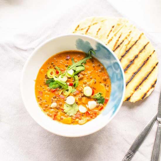 Lentil mushroom curry