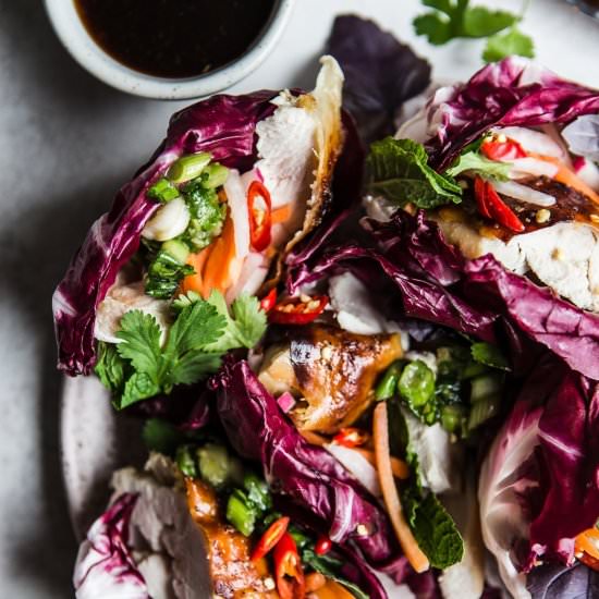 Lemongrass Chicken Lettuce Wrap