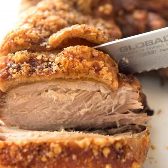 PORK SHOULDER ROAST WITH CRISPY CRACKLING