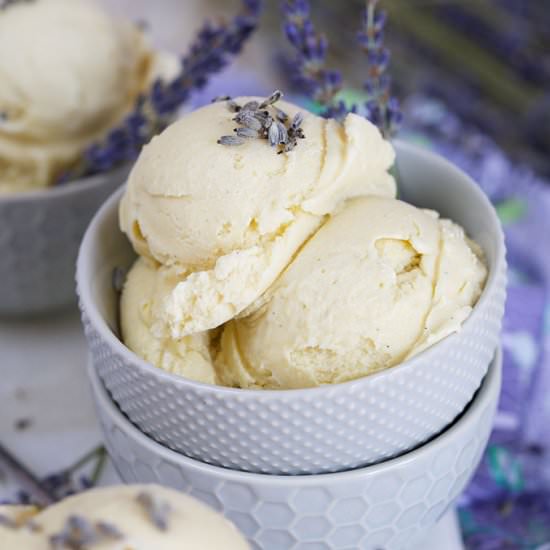 Lavender Vanilla Ice Cream