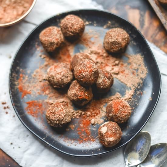 Chocolate Chili Avocado Truffles
