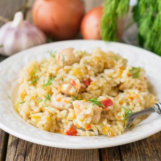 Oven Baked Chicken and Rice
