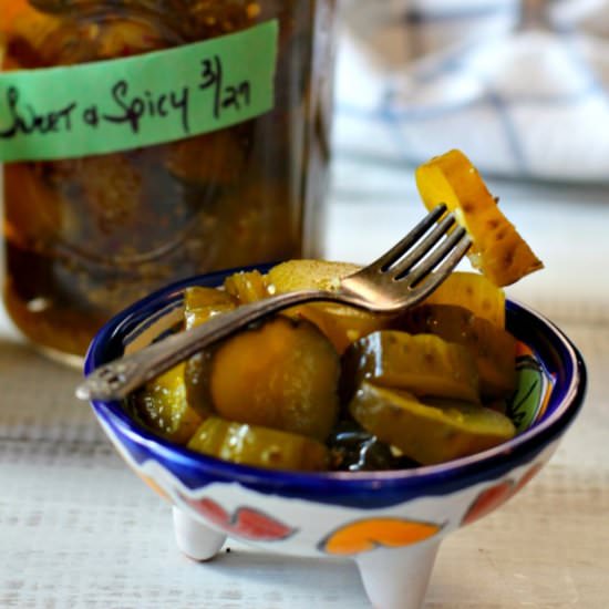 Homemade Sweet Spicy Pickles