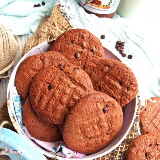 Nutella Choco Chip Cookies