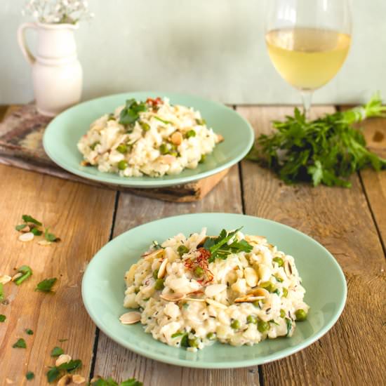 Milk cauliflower risotto