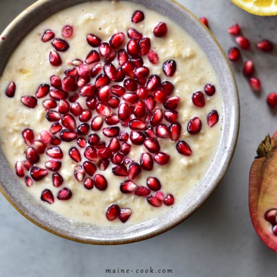 Banana and peanut butter oatmeal