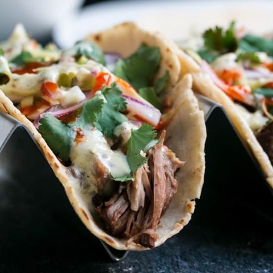 Dutch Oven Pulled Pork Tacos