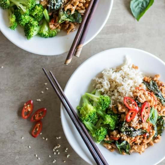 Thai Basil Chicken Meal Prep