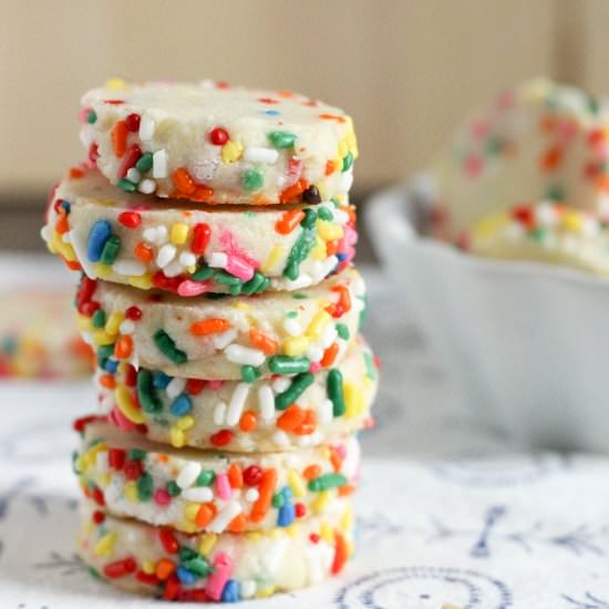 Sprinkle Shortbread Cookies