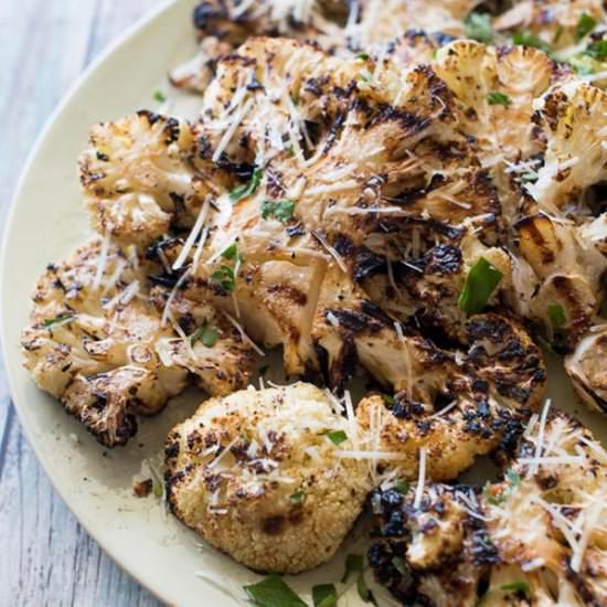 Grilled Cauliflower with Parmesan