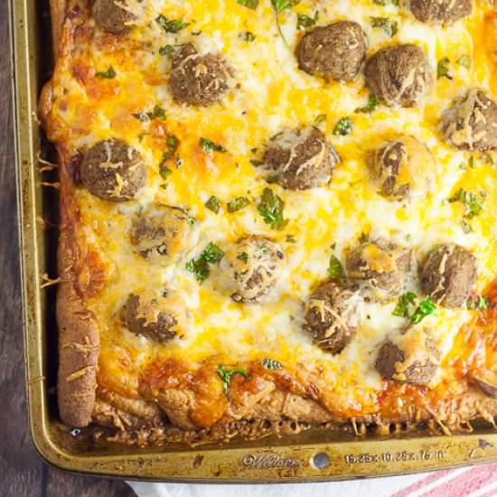 Meatball Pizza