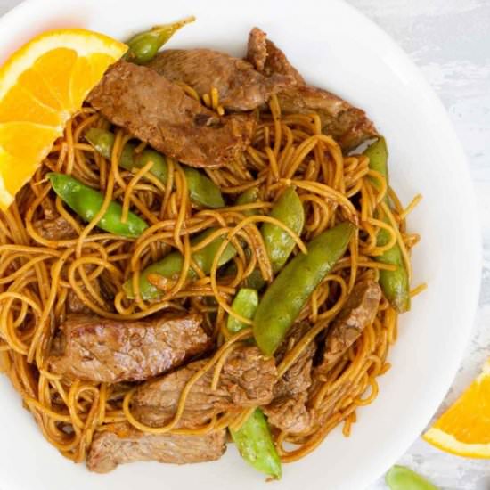 Orange Teriyaki Beef with Noodles