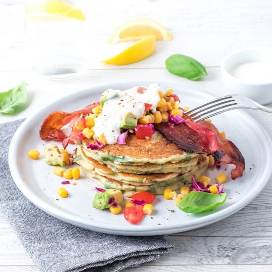 Ricotta Basil Pancakes