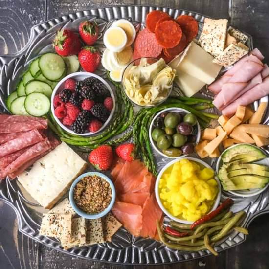 Low Carb Cheese Platter Dinner