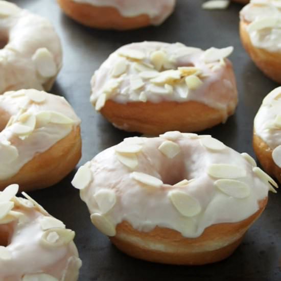 Yeast Donuts with White Chocolate