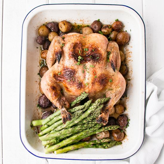 4-Ingredient Roast Chicken Dinner