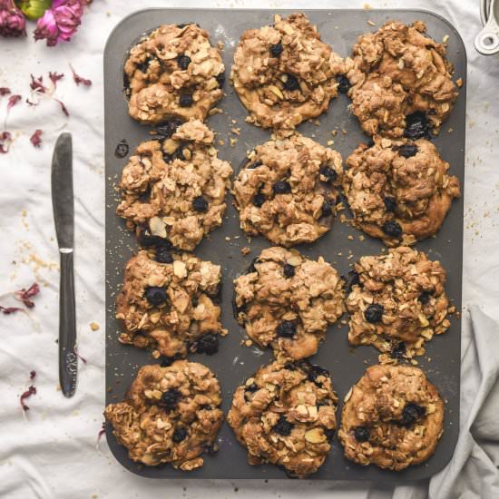 Blueberry Almond Crumb Muffins