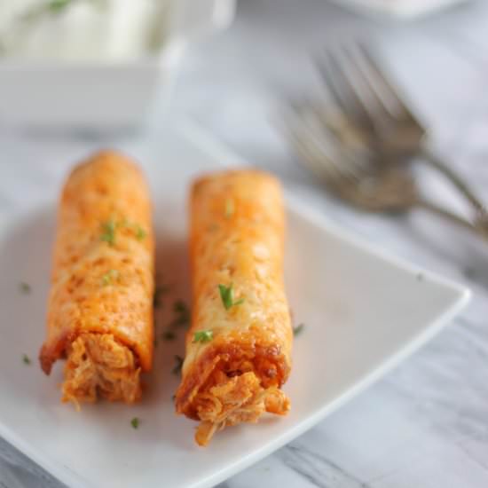 Keto Buffalo Chicken Taquitos