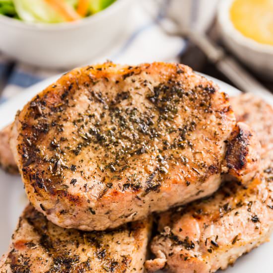 Herb Grilled Pork Chops
