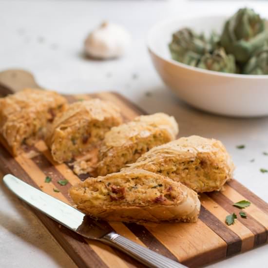 Artichoke & Sundried Tomato Strudel