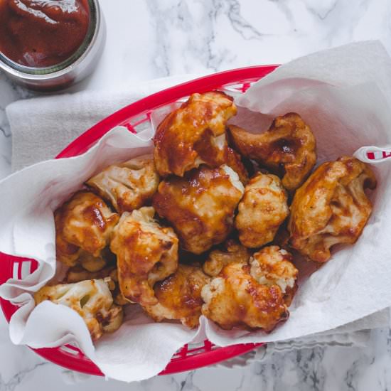 Beer Battered BBQ Cauliflower Bites