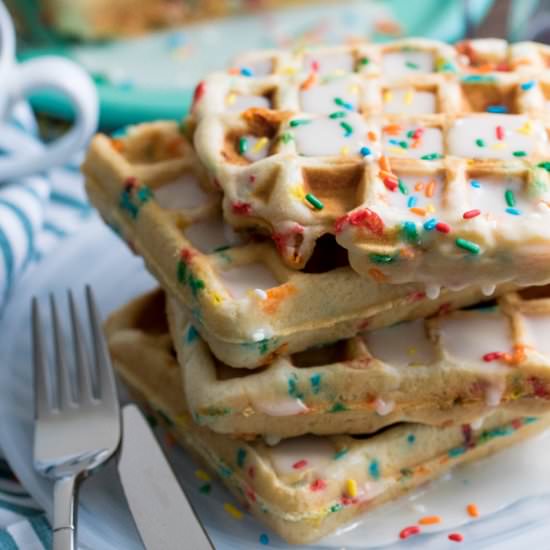 LIGHT + FLUFFY FUNFETTI VEGAN WAFFL