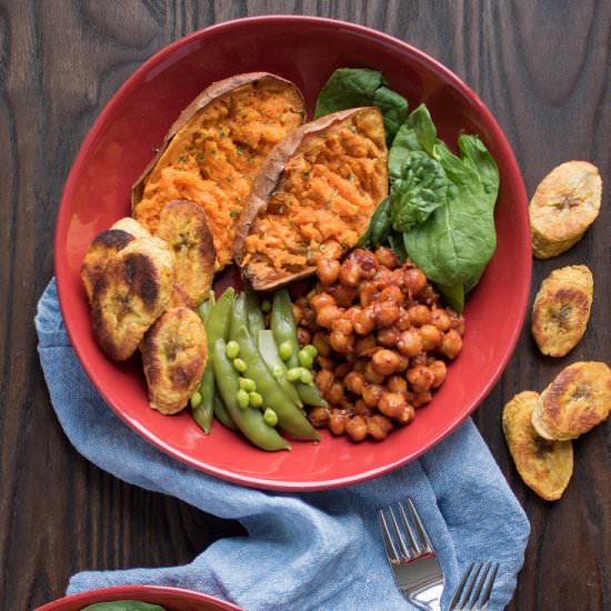 ROASTED PLANTAIN VEGAN BOWL