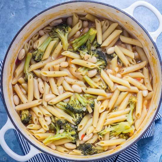Broccoli White Bean One Pot Pasta