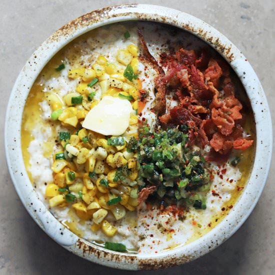 savory oatmeal, two ways