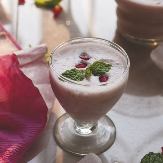 Pomegranate & mint lassi
