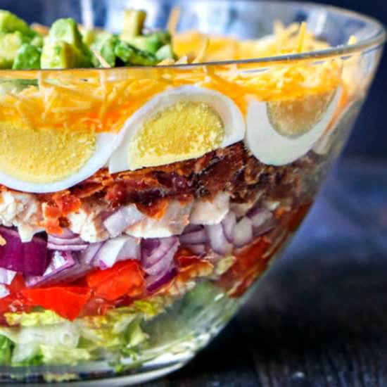 Low Carb Layered Cobb Salad
