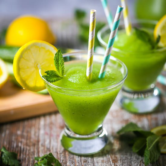 Frozen Cucumber Lemonade Cocktail