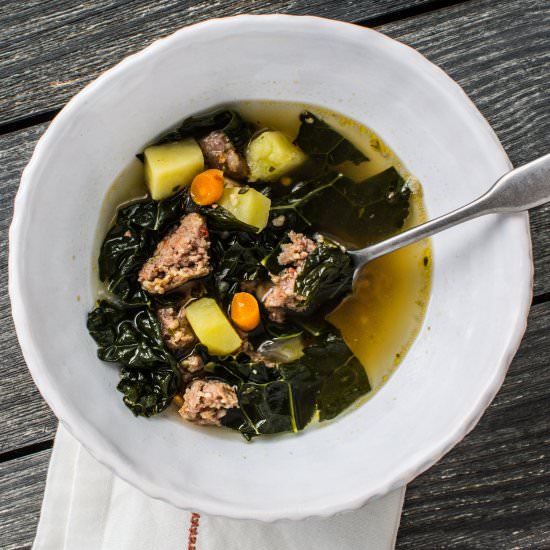 Sausage, Kale and Potato Soup