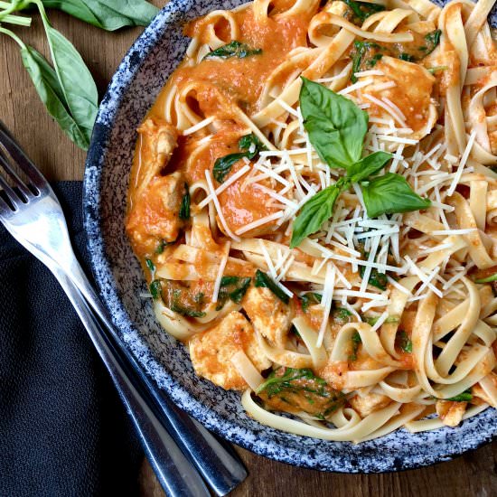 Red Pepper and Garlic Alfredo