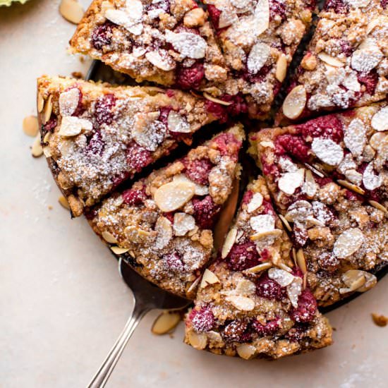 Raspberry Almond Crumb Cake