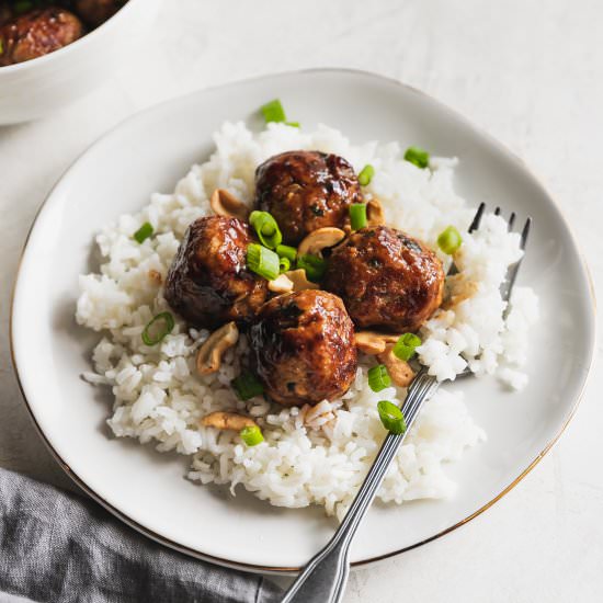 Cashew Chicken Meatballs