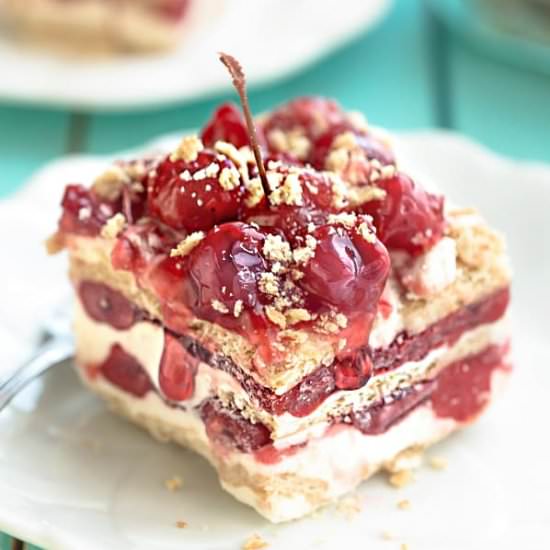 Cherry Cheesecake Ice Box Cake