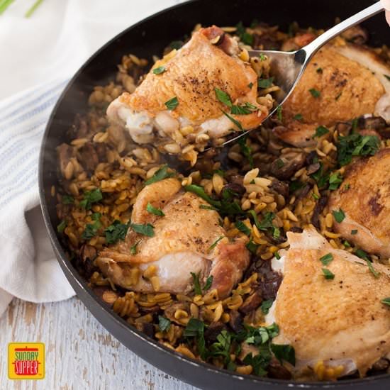 One Pot Chicken Orzo Pasta