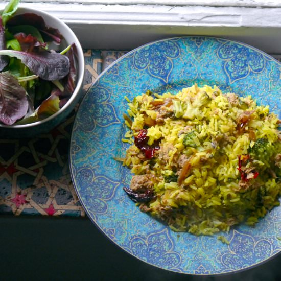 Tuna and broccoli Biryani