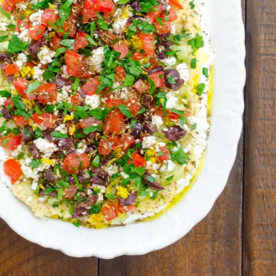Chopped Za’atar Hummus Dip
