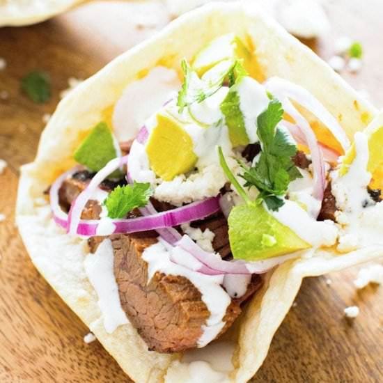 Chile Lime Steak Taco Bowls