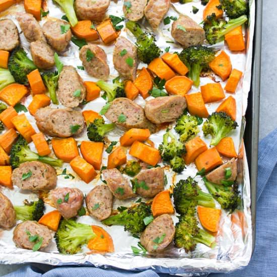 Sheet Pan Sausage and Veggies