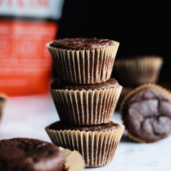 Double Chocolate Protein Muffins